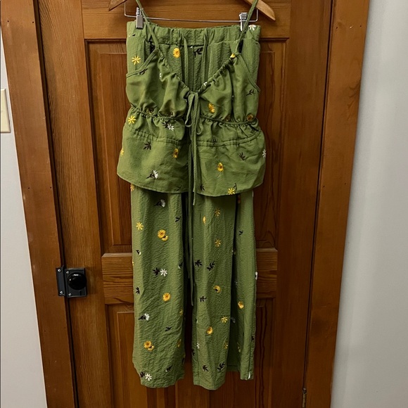 Cider Pants - Floral Green Women's 2 piece set